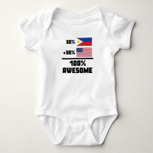 Body Para Bebê Americano do filipino 50% de 50% 100%