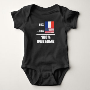 Body Para Bebê Americano do francês 50% de 50% 100%