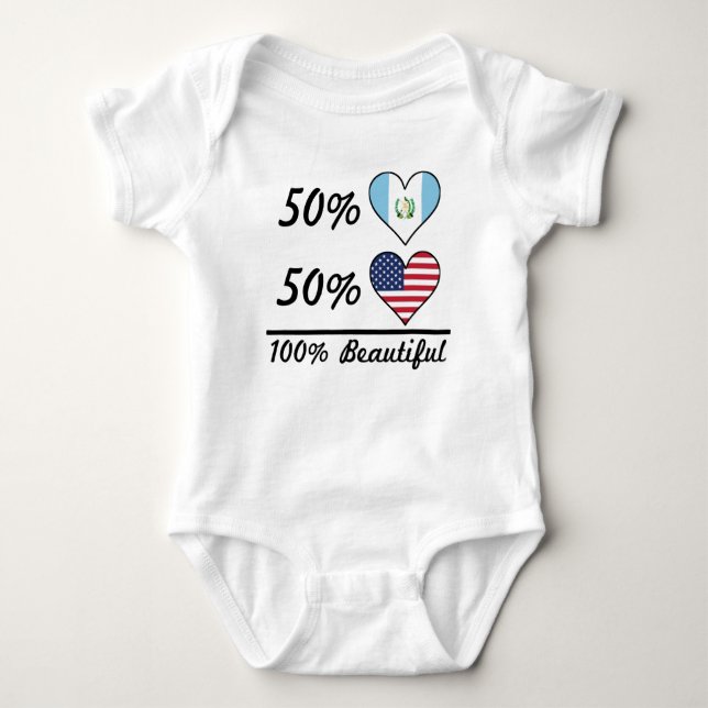 Body Para Bebê Americano do Guatemalan 50% de 50% 100% bonito (Frente)