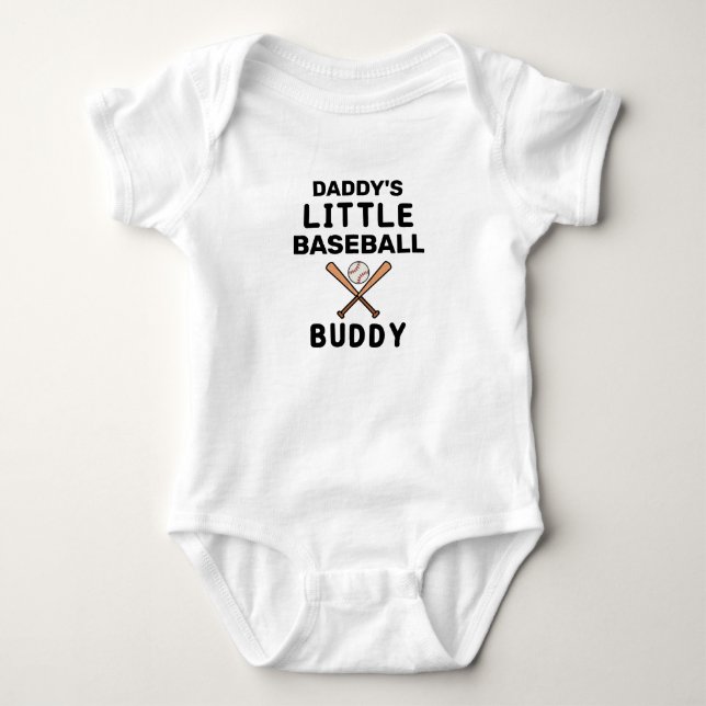 Body Para Bebê Amigo de Beisebol do Papai (Frente)