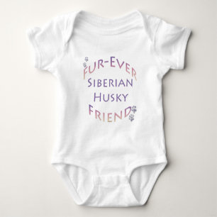 Body Para Bebê Amigo de Furever do rouco Siberian