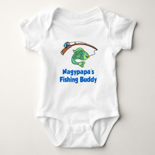 Body Para Bebê Amigo de Pesca do Nagypapa