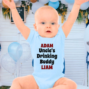 Body Para Bebê Amigo do bebendo do Tio Personalizado