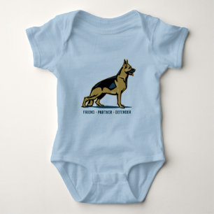 Body Para Bebê Amigo do german shepherd