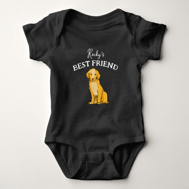 Body Para Bebê Amigo fofo e bebê, melhores amigos (Frente)