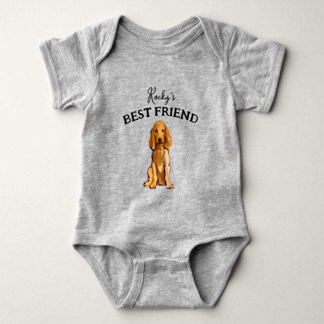 Body Para Bebê Amigo fofo e bebê, melhores amigos (Frente)