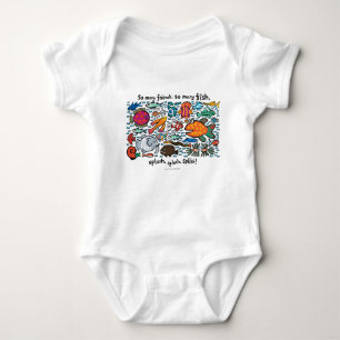 Body Para Bebê Amigos coloridos dos peixes