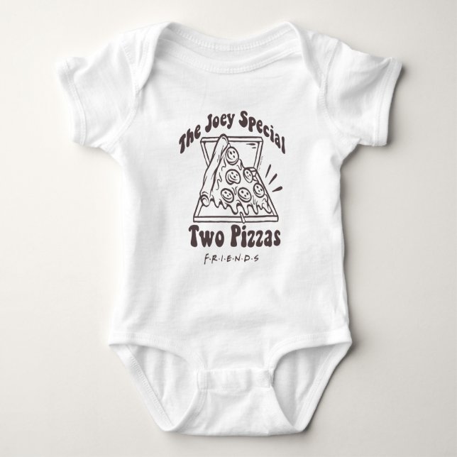 Body Para Bebê AMIGOS™ | Cotação Joey Pizza (Frente)