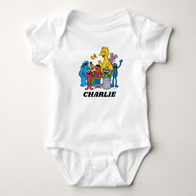 Body Para Bebê Amigos da Rua Sésamo Acenando (Frente)