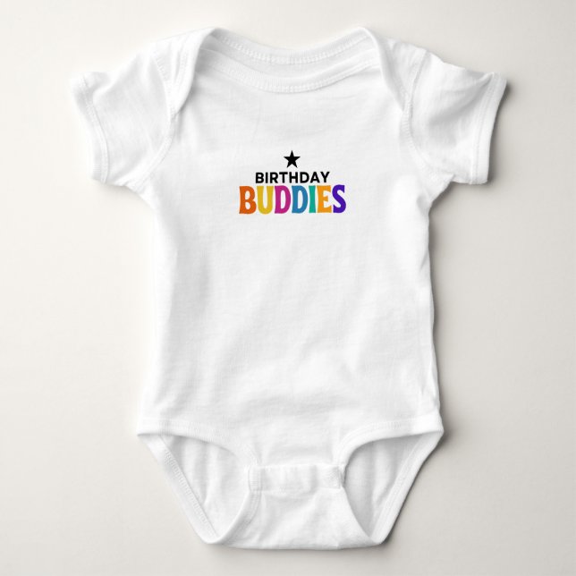 Body Para Bebê Amigos de aniversário (Frente)