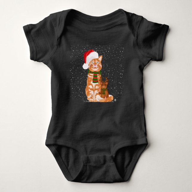 Body Para Bebê Amigos de Natal (Frente)