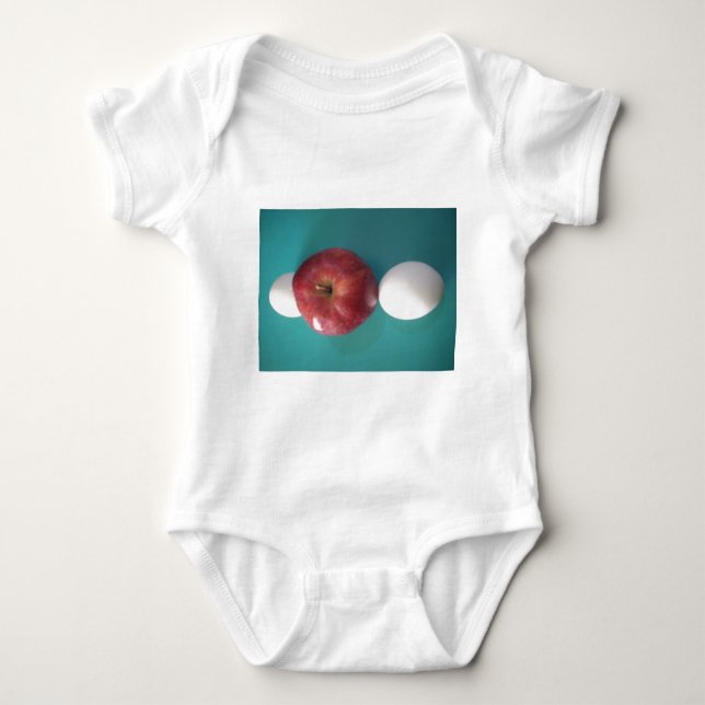 Body Para Bebê Amigos do Café da Manhã: Dois Ovos $uma Apple Aind (Frente)