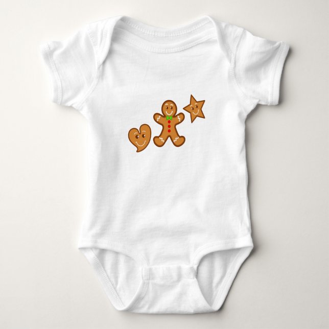 Body Para Bebê amiguinhos de gengibre XmaS (Frente)