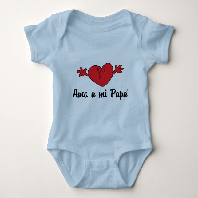Body Para Bebê Amo a mi Papa (Frente)