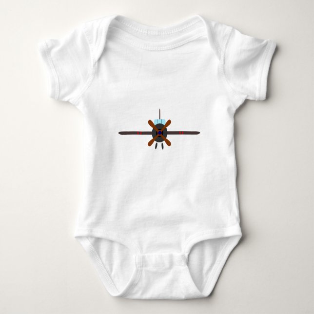 Body Para Bebê Amo Aviões (Frente)