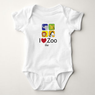 Body Para Bebê Amo O Zoo