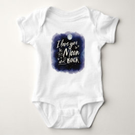 Body Para Bebê Amo-te à Lua e à Galáxia de trás