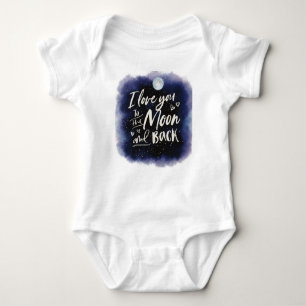 Body Para Bebê Amo-te à Lua e à Galáxia de trás