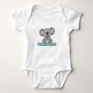 Body Para Bebê Amo-te, bebê Koala Urso
