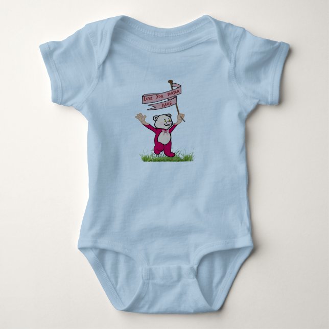 Body Para Bebê Amo você Mamãe Urso (Frente)