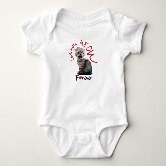 Body Para Bebê Amo Você MEOW para sempre (Frente)
