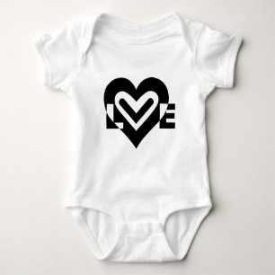 Body Para Bebê Amor a Preto