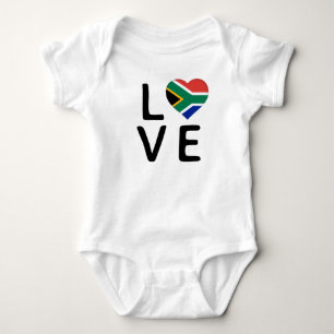 Body Para Bebê Amor - Bandeira da África do Sul