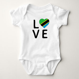 Body Para Bebê Amor - Bandeira da Tanzânia