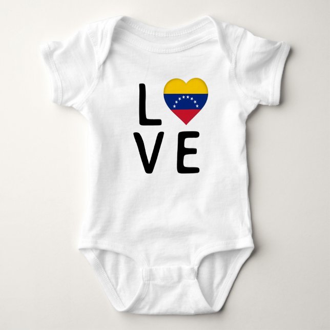 Body Para Bebê Amor - Bandeira da Venezuela (Frente)