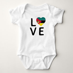 Body Para Bebê Amor - Bandeira de Moçambique