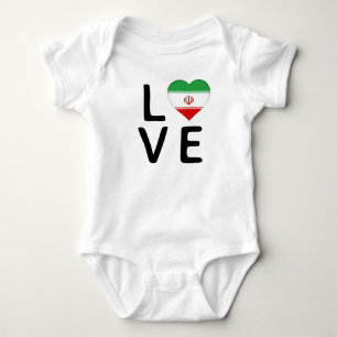 Body Para Bebê Amor - Bandeira do Irã
