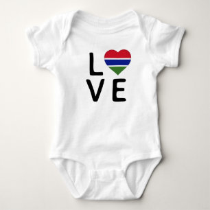 Body Para Bebê Amor - Bandeira Gâmbia