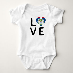 Body Para Bebê Amor - Belize Flag