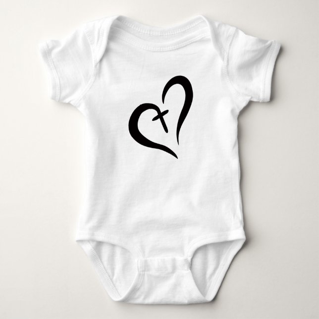 Body Para Bebê amor chic simples e fé | (Frente)