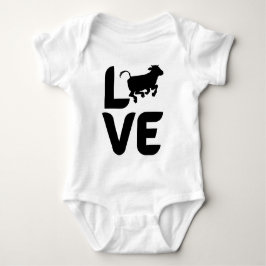 Body Para Bebê Amor com Vaca como O