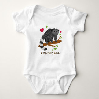 Body Para Bebê Amor de Binturong Fofo