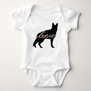 Body Para Bebê Amor do german shepherd
