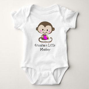 Body Para Bebê Amor do macaco - o macaco pequeno da avó