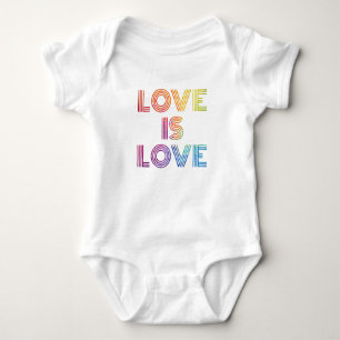 Body Para Bebê Amor é Amor Tiras Modernas
