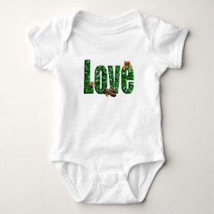 Body Para Bebê Amor em Qualquer Renda: Gatinhos Brincando no Amor
