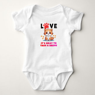 Body Para Bebê amor está tudo bem fazer uma pausa