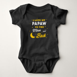 Body Para Bebê amor fofo Arte de Palavras Papaw unisex