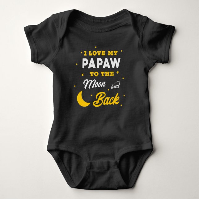 Body Para Bebê amor fofo Arte Papaw Unisex (Frente)