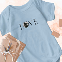 Amor, O é coração personalizado foto Branco Script