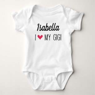 Body Para Bebê Amor personalizado de I meu GiGi