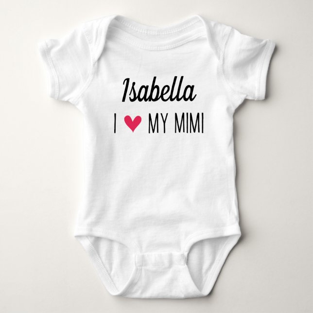 Body Para Bebê Amor personalizado de I meu Mimi (Frente)