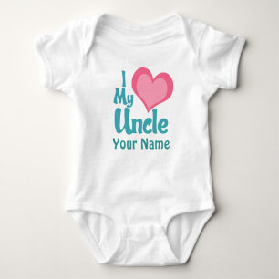 Body Para Bebê Amor personalizado de I meu tio