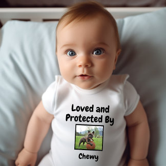 Body Para Bebê Amor Personalizado e Protegido por Cão