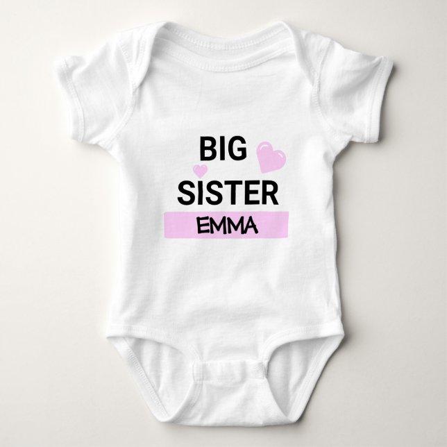 Body Para Bebê Amor Personalizado Irmã Maior (Frente)