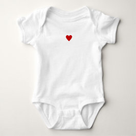 Body Para Bebê Amor Personalizado Moderno, Vermelho e Branco